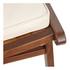 Loria Teak Accent Chair w/ PU Cushion, Cinnamon Brown by New Pacific Direct