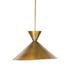 Clement Large Pendant In Burnt Brass And Black Cord by Four Hands