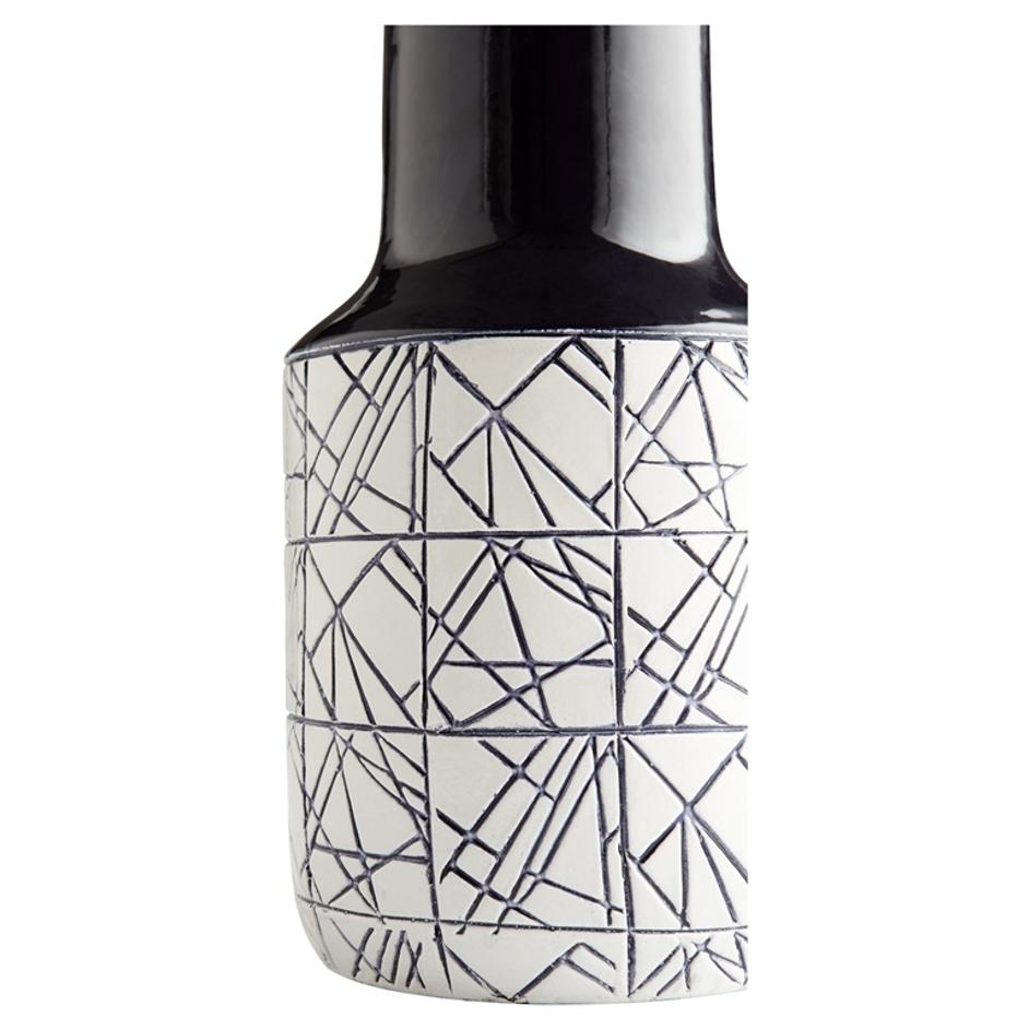 Large Dark Zenith Vase in Blue and White by Cyan Design