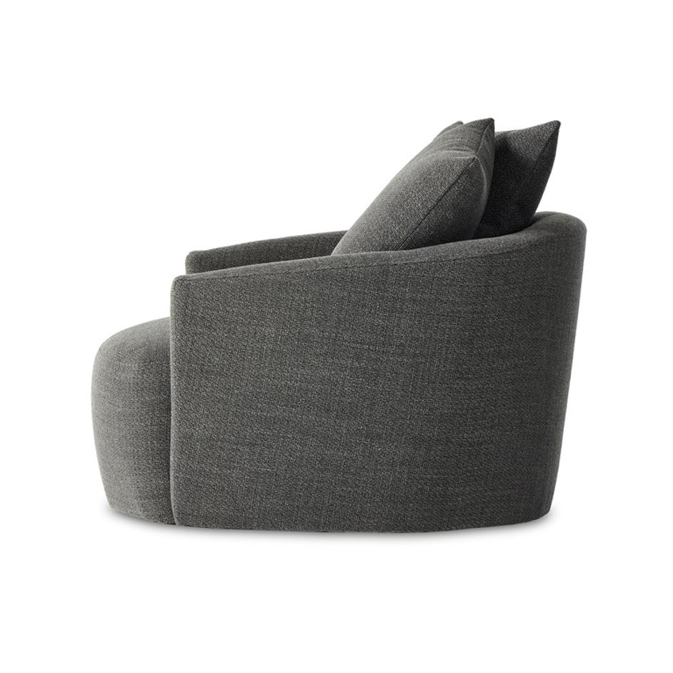 Chloe Swivel Chair In Gibson Smoke by FOUR HANDS