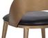 DEZIRAE DINING CHAIR - ANTIQUE BRASS - CHARCOAL BLACK LEATHER by Sunpan