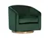 Hazel Swivel Chair - Deep Green Sky by Sunpan