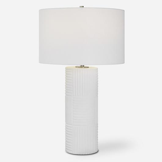 Patchwork White Table Lamp by Uttermost