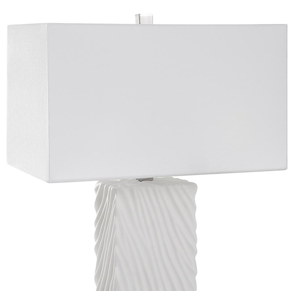 Pillar White Marble Table Lamp by Uttermost