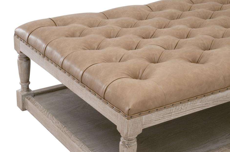 Townsend Tufted Upholstered Rectangle Coffee Table by Essentials For Living