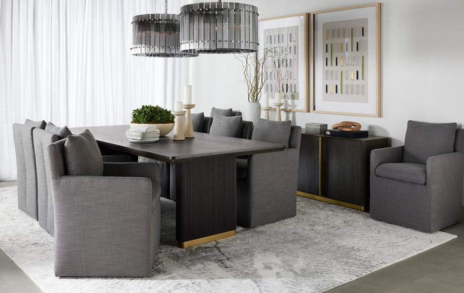 KALLA DINING TABLE - RECTANGULAR - CHARCOAL - 96" by Sunpan