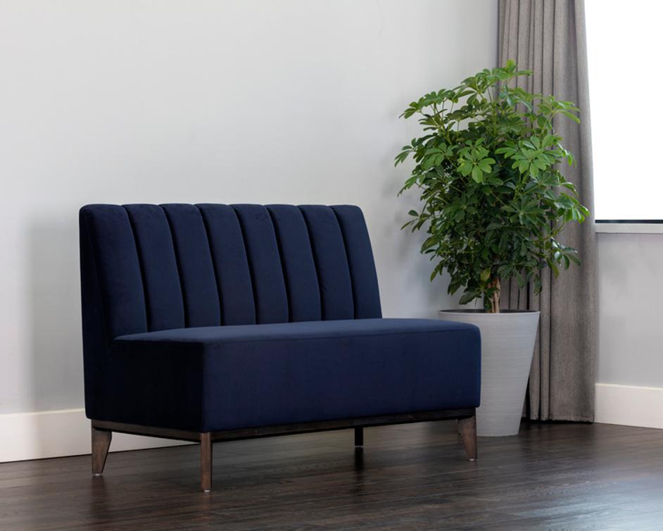 KOSOVO BANQUETTE - BROWN - ABBINGTON NAVY by Sunpan
