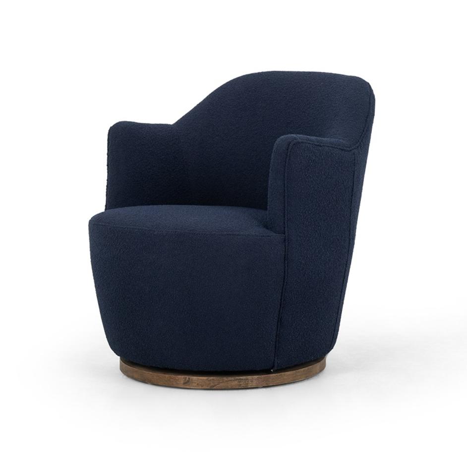 Aurora Swivel Chair In Copenhagen Indigo by FOUR HANDS
