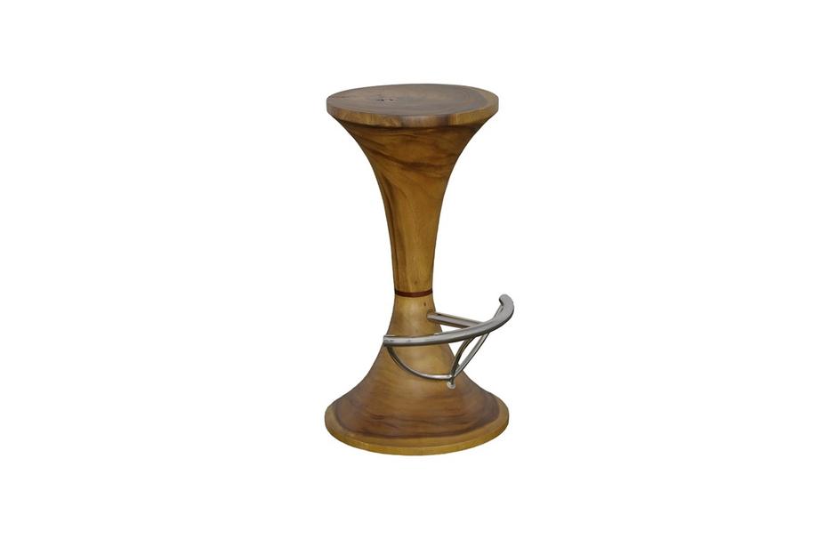 Marley Bar Stool, Chamcha Wood , Natural by Phillips Collection