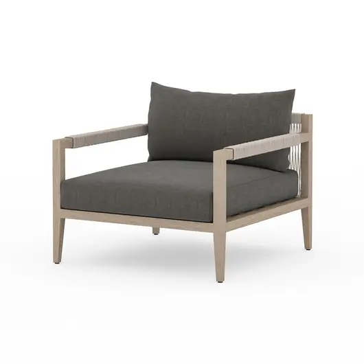 Sherwood Outdoor Chair In Brown/Charcoal by FOUR HANDS