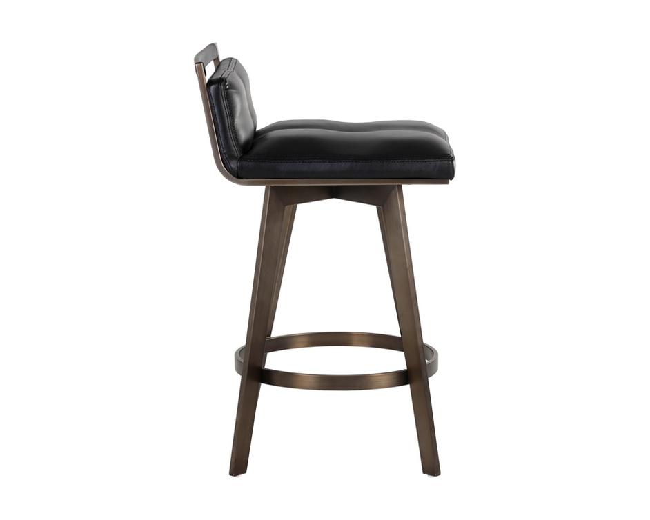 Arizona Swivel Counter Stool - Castillo Black by Sunpan