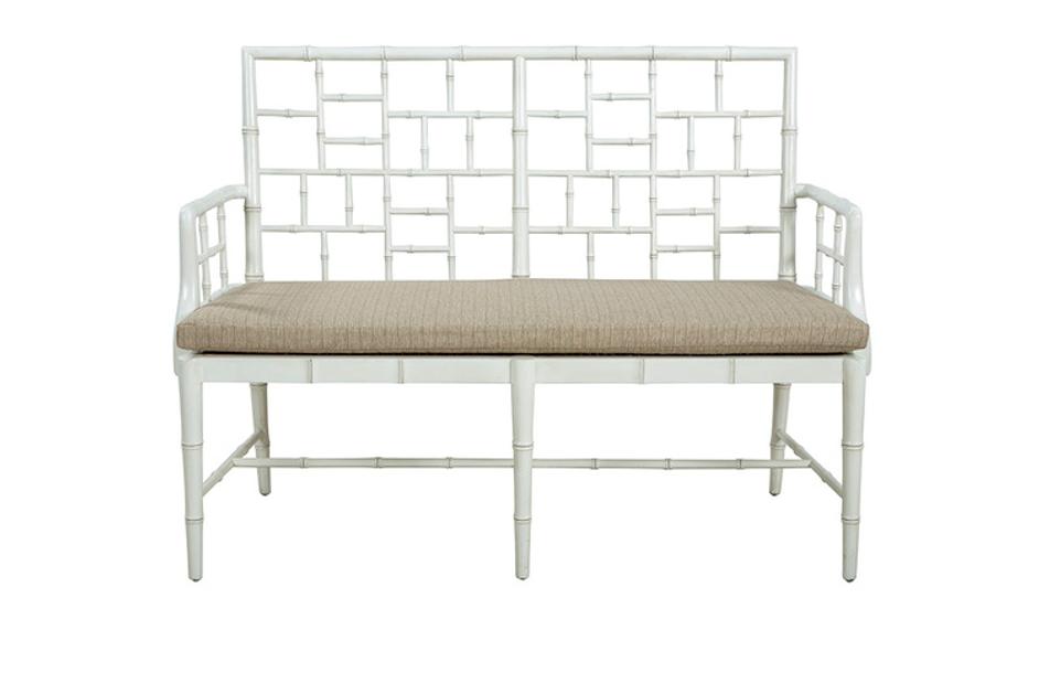 Cream Belleville Settee by Furniture Classics