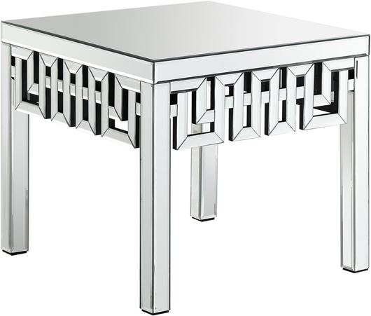 Hugo End Table In Mirrored by Meridian Furniture