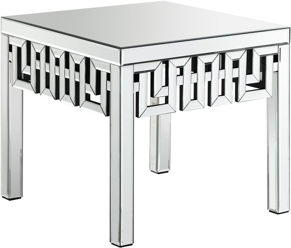 Hugo End Table In Mirrored by Meridian Furniture