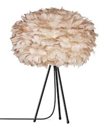 Eos 26" H Table Lamp in Light Brown with Black Base by UMAGE