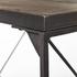 Trestman III 66L x 18W Brown Wood Top W/Black Iron Base Accent Bench by Mercana