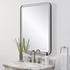Crofton Lighted Black Large Mirror by Uttermost