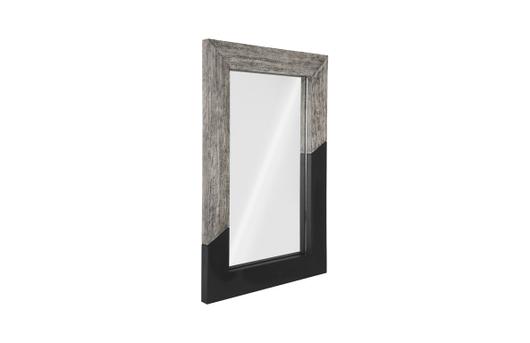 Geometry Wood Mirror, Gray Stone, Black by PHILLIPS COLLECTION