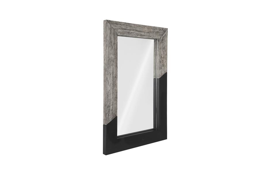 Geometry Wood Mirror, Gray Stone, Black by PHILLIPS COLLECTION