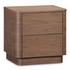 Round Off Tall Nightstand Walnut Brown by Moes Home