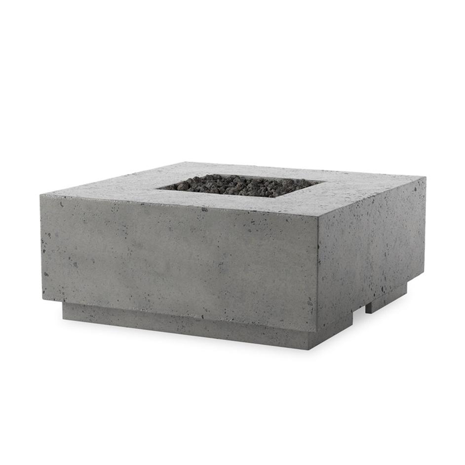 Donovan Outdoor Fire Table In Pewter Concrete by Four Hands