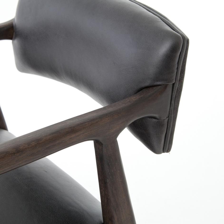 Tyler Counter Stool-Chaps Ebony by FOUR HANDS