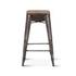 Eiffel 12" Barstool, Teak Top by Home Trends & Design