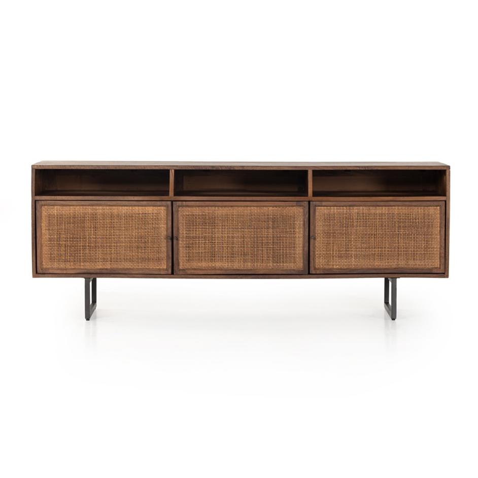 Carmel Media Console In Brown Wash by FOUR HANDS