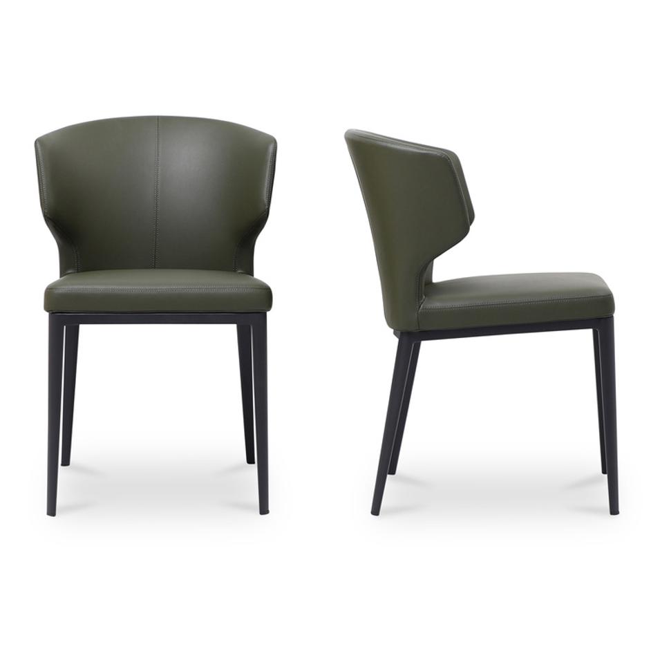 Delaney Dining Chair Dark Green-Set of Two by Moes Home