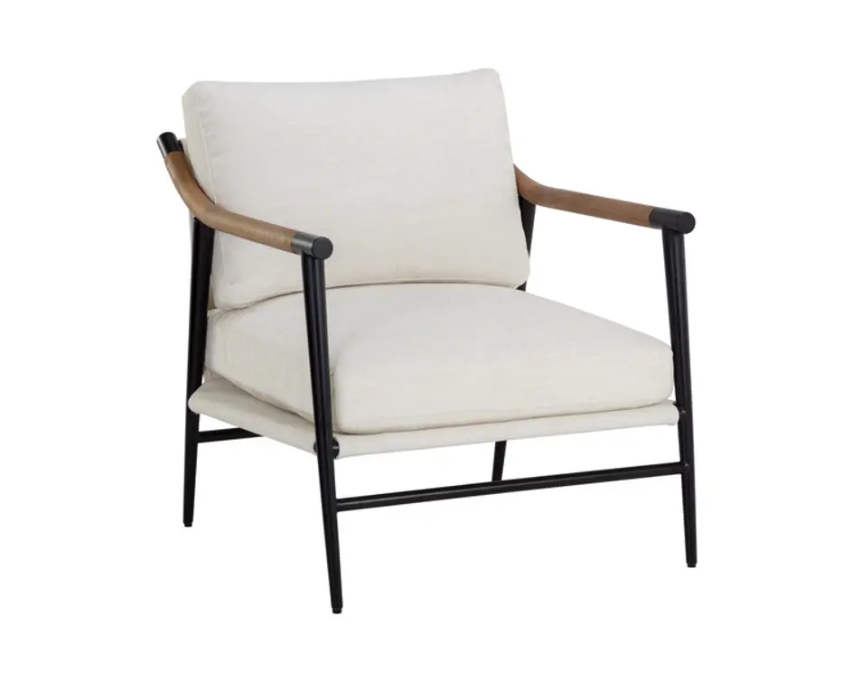 MEADOW ARMCHAIR - HEATHER IVORY TWEED by Sunpan