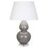 Smokey Taupe Double Gourd Table Lamp by Robert Abbey