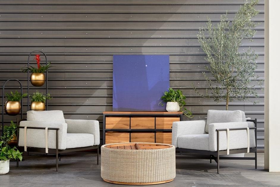 Hearst Outdoor Chair - Faye Sand by Four Hands