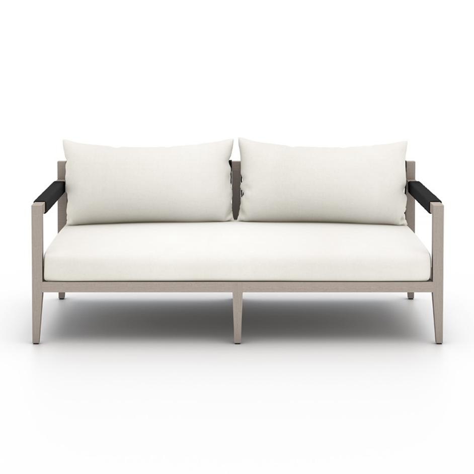 Sherwood Outdoor Sofa 63" In Weathered Grey by FOUR HANDS