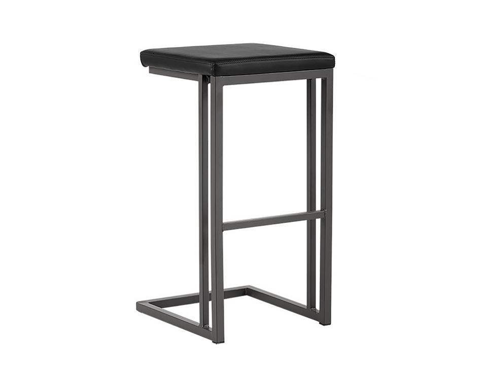 Boone Barstool - Grey - Onyx by Sunpan