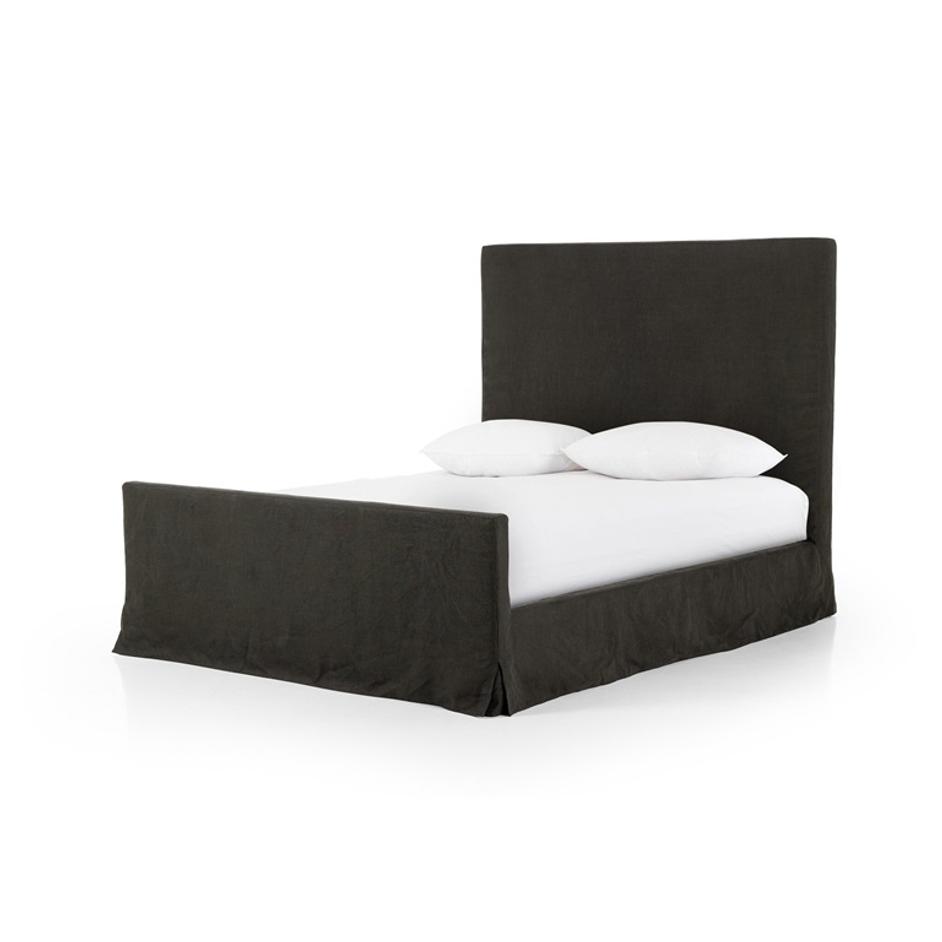 Daphne Slipcover Queen Bed - Brussels Pine by Four Hands