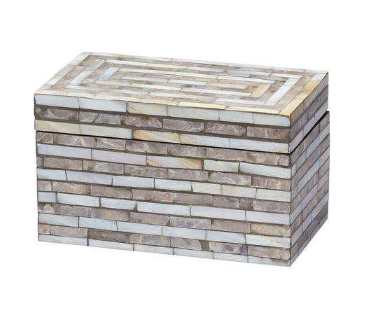 Roosevelt Grey Mother of Pearl Decorative Box, Small by Jamie Young