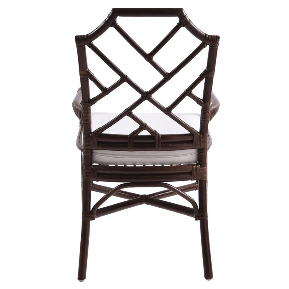 Kara Rattan Arm Chair In Paloma Brown by New Pacific Direct