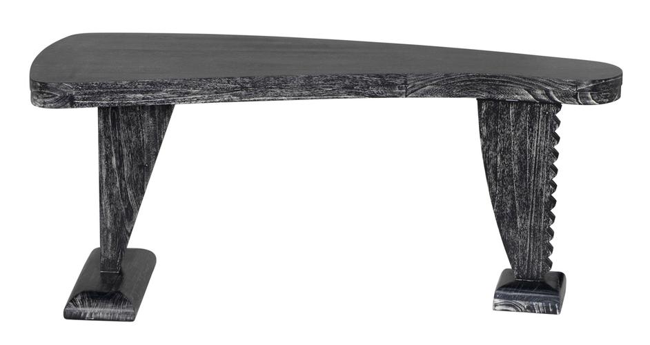 Zigmund Mahogany Desk in Cinder Black by Noir Furniture