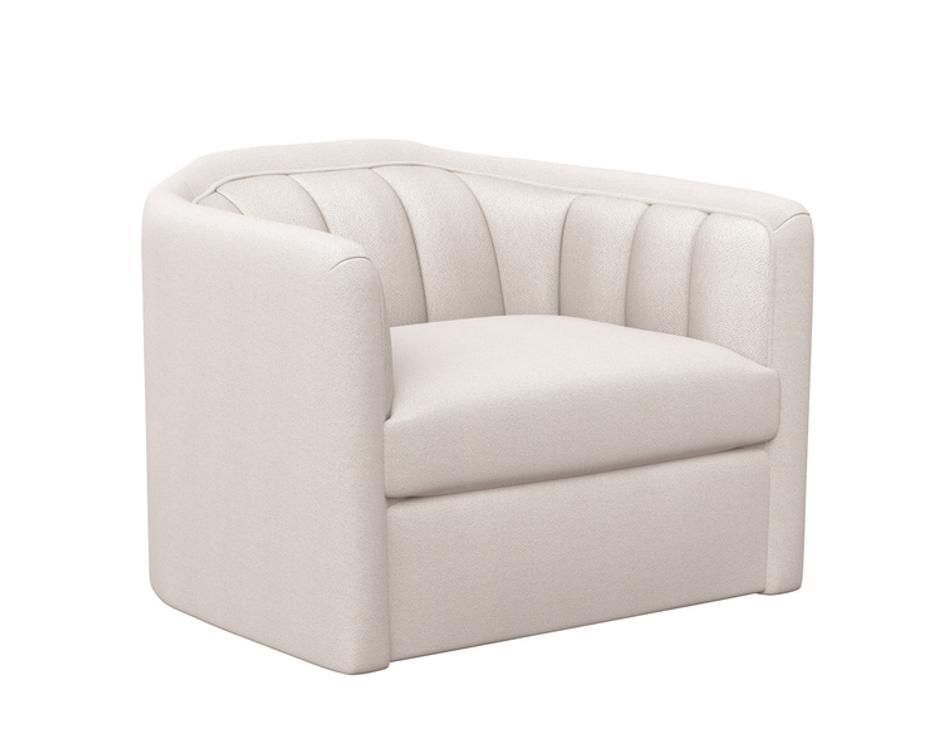 BIRRIT SWIVEL ARMCHAIR - ALASKA GREIGE by Sunpan