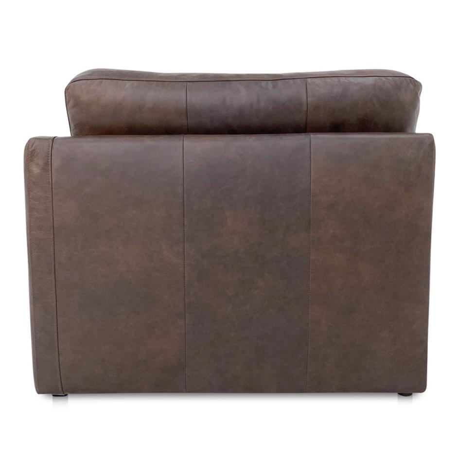 Thurlow Right Arm Facing Chair Espresso Brown Leather by Moes Home