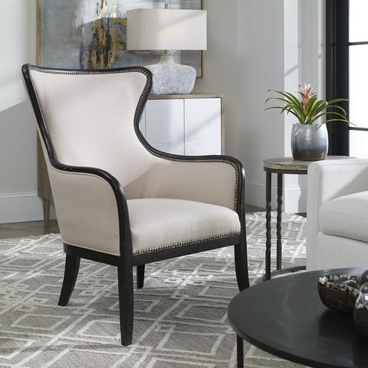 Sandy Wing Back Armchair by Uttermost
