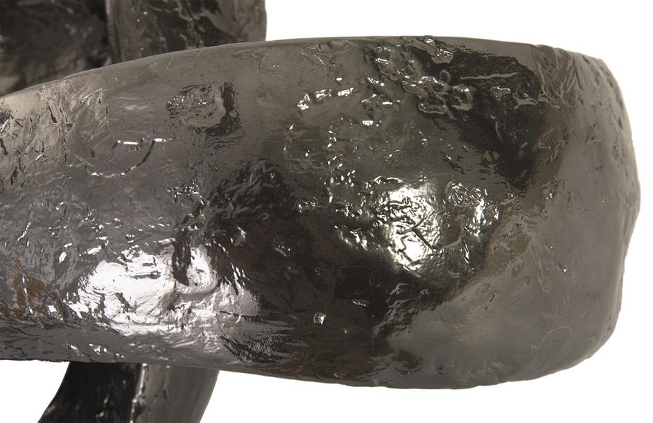 Trifoil Coffee Table, Liquid Silver w/Glass by PHILLIPS COLLECTION