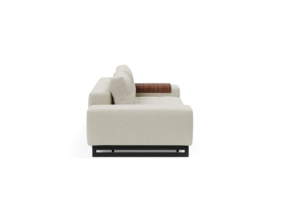 GRAND D.E.L. SLEEPER SOFA in MIXED DANCE NATURAL FABRIC WITH Black wood LEGS 527 by INNOVATION USA
