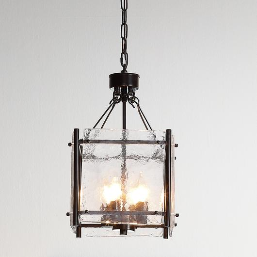 Glenn Small Square Metal 4-Light Chandelier, Bronze by Jamie Young