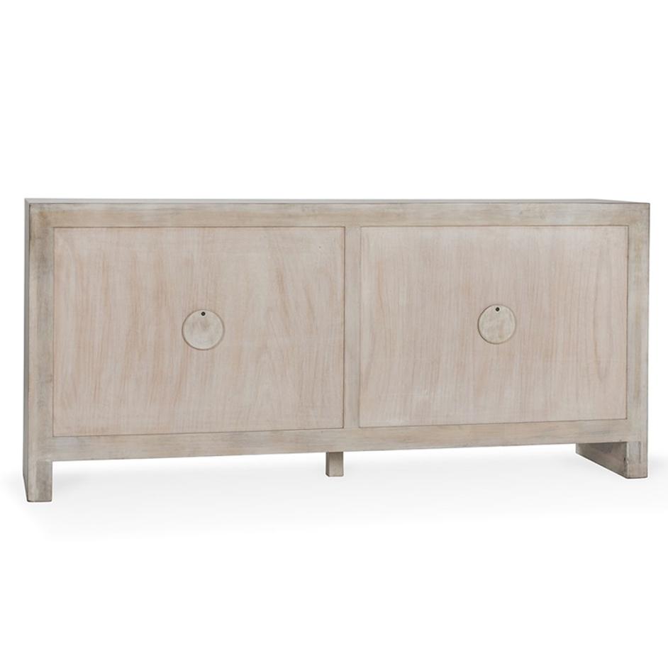 Ledro Mango Wood 4Dr Cabinet White Wash by Classic Home