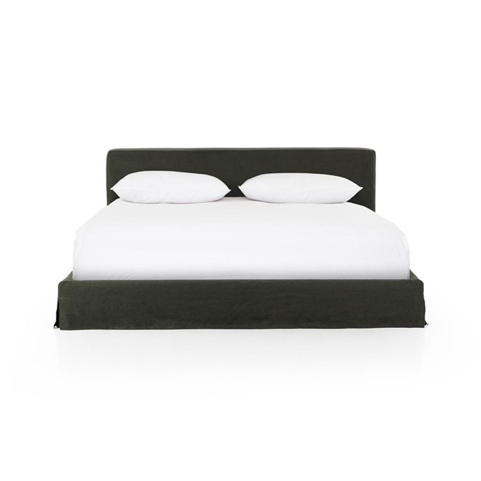 Aidan Slipcover King Bed - Brussels Pine by Four Hands