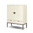 Cressida Bar Cabinet - Ivory Painted Linen by Four Hands