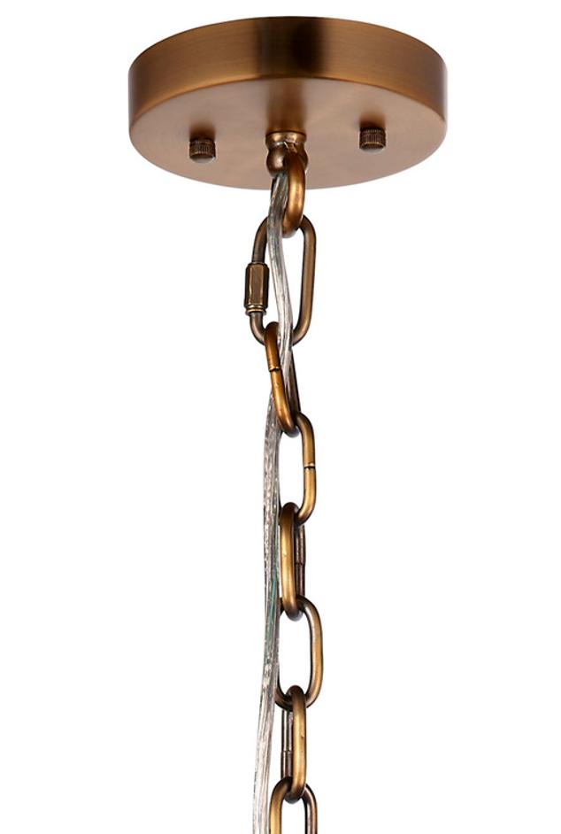 Scalloped 1-Light Pendant, Boucle Linen by Jamie Young