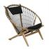 Mateo Bleached Teak Chair with Black Cotton Rope and Clear Coat Flat Finish by Noir Furniture