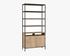 AMBROSE MODULAR BOOKCASE - LARGE - RUSTIC OAK - BLACK by Sunpan